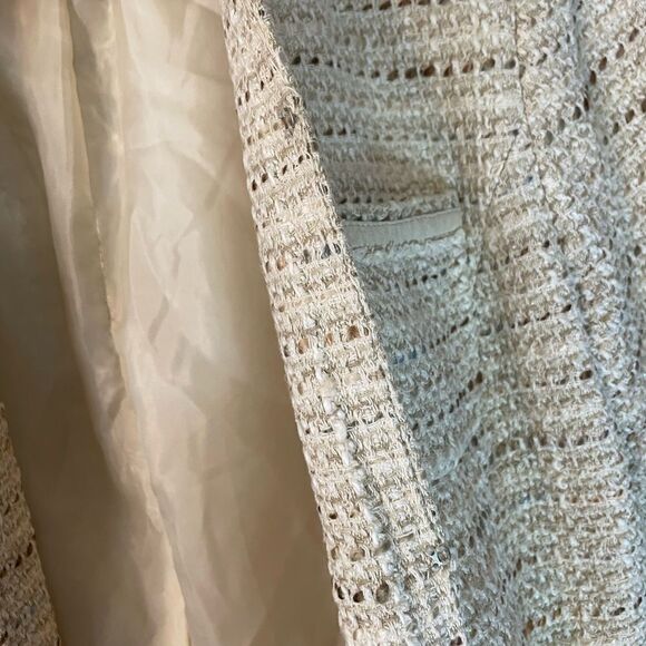 5 for $25🔥Anne Klein Tweed Open Front Suit Jacket Size 8 - Picture 4 of 7